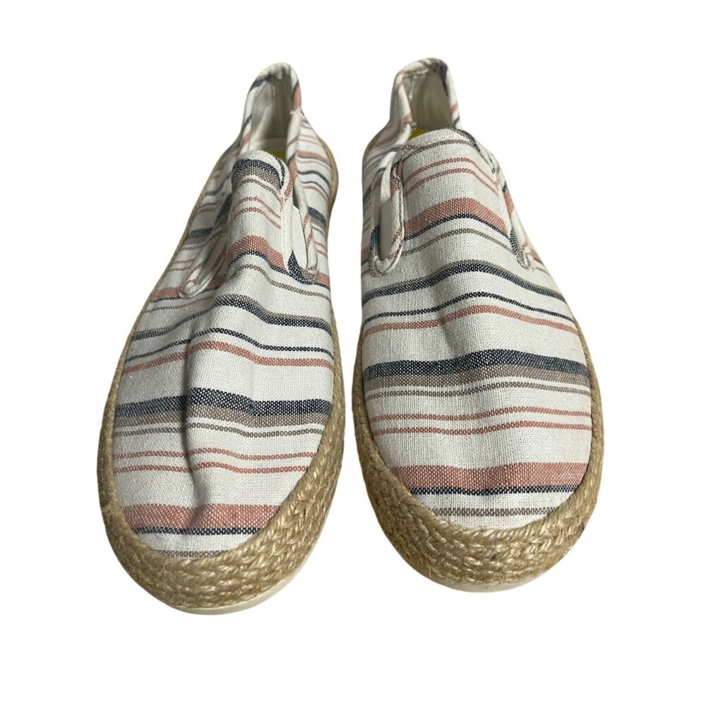 Esprit Nadine Espadrille Flats Womens Size 9 Slip On Casual Striped Canvas Shoes